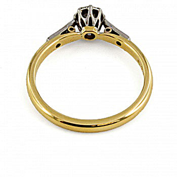 18ct gold & Platinum Diamond Ring size L